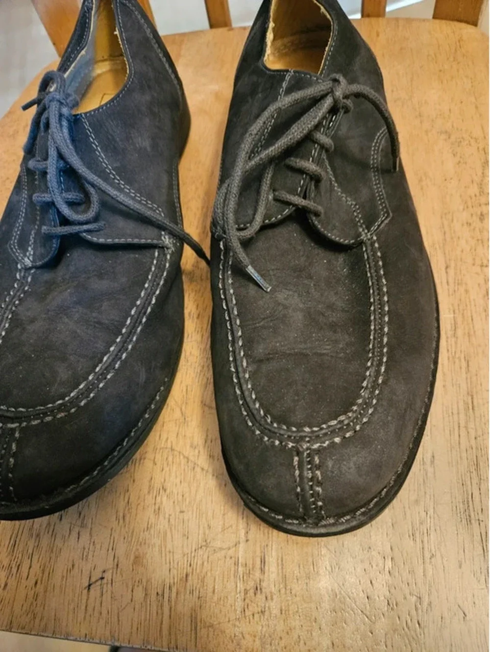 Sandro Men's Black Nubuck Leather Oxford Shoes Comfort Soft Gel Brazil 10.5D